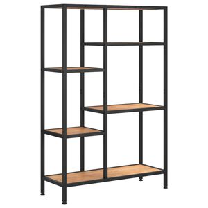 vidaXL Scaffale per Libri 80x30x120 cm Acciaio e Legno Multistrato
