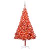 vidaXL Albero di Natale Preilluminato con Palline Rosso 240 cm PVC