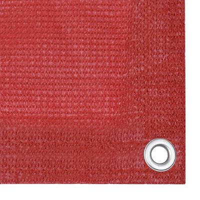 vidaXL Paravento da Balcone Rosso 120x500 cm in HDPE