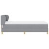 vidaXL Letto a molle con materasso Grigio chiaro 90 x 190 cm Tessuto