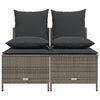 vidaXL Set Divani da Giardino 4 pz con Cuscini in Polyrattan Grigio
