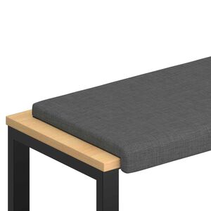 vidaXL Cuscino per panchina Tessuto Grigio Scuro Profondit&agrave; 35 cm