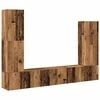 vidaXL Set Mobile TV 4 pz Montato a Parete Legno Antico in Truciolato