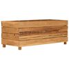 vidaXL Letto Rialzato 100x40x38 cm Legno di Teak di Recupero e Acciaio