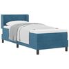 vidaXL Letto a molle con materasso Blu Scuro 200 x 80 cm Poliestere