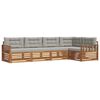 vidaXL Set di divani da esterno 5 pcs Grigio Naturale e Chiaro