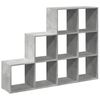 vidaXL Libreria 4 Ripiani Grigio Cemento 137,5x29x103,5 cm Truciolato
