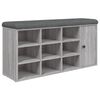 vidaXL Panca Porta Scarpe Grigio Sonoma 102x32x50 cm Legno Multistrato