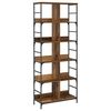 vidaXL Libreria 4 livelli 78,5 x 33 x 188,5 cm metallo PB Legno antico