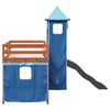 vidaXL Letto a Soppalco con Torre Bambini Blu 80x200cm Massello Pino