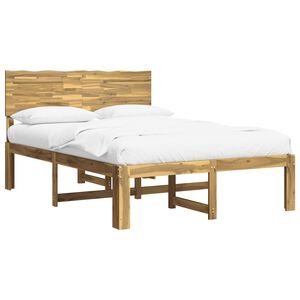 vidaXL Letto matrimoniale con testiera ROSTOCK Bianco 140 x 190 cm