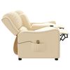 vidaXL Divano Massaggiante 2 Posti con Portabicchieri Crema in Tessuto