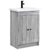 vidaXL Set di mobili per il bagno Sonoma grigio 78,5 x 37,5 x 81 cm