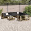 vidaXL Set Divani da Giardino 9pz con Cuscini Legno Impregnato di Pino