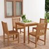 vidaXL Set da pranzo da giardino 5 pz 80x80 cm in legno massello di teak