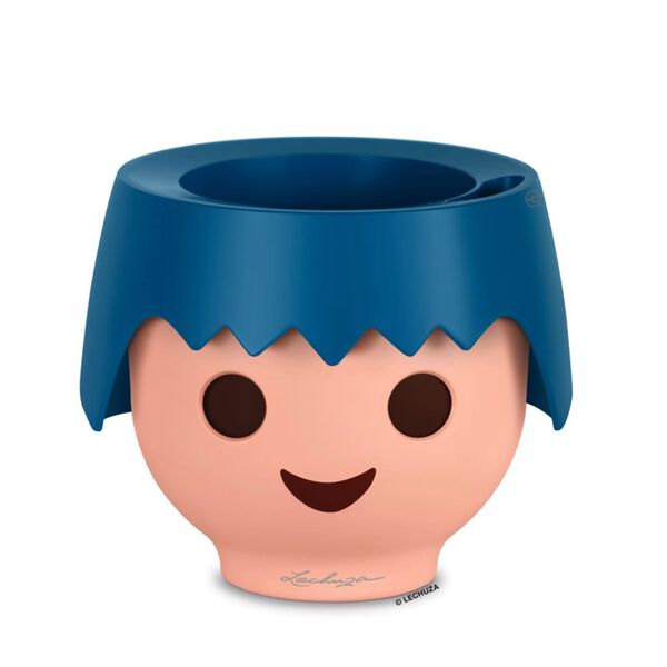 LECHUZA Fioriera da Tavolo OJO ALL-IN-ONE Blu Oceano