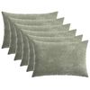 vidaXL Federa 6 pz HEERLEN Verde 30 x 50 cm Tessuto Chenille
