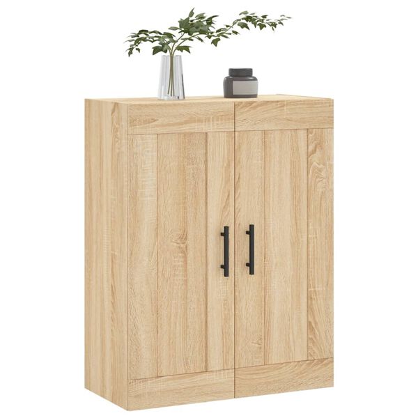 vidaXL Mobile a Parete Rovere Sonoma 69,5x34x90 cm Legno Multistrato