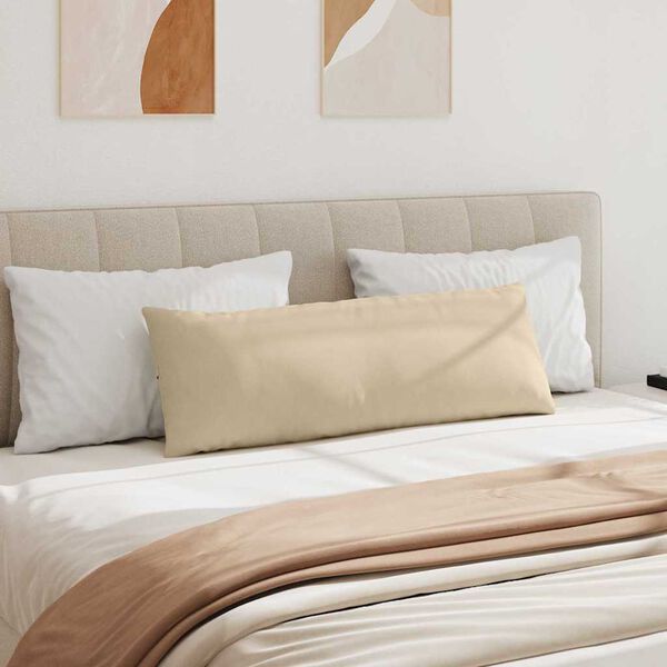 vidaXL Cuscini da Divano 2 pcs Crema 120 x 40 cm Tessuto