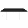 vidaXL Tenda da Sole Retrattile Automatica con Pali 4,5x3 m Antracite