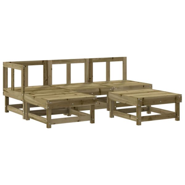 vidaXL Set Salotto da Giardino 5 pz in Legno Impregnato di Pino