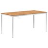 vidaXL Tavolo da Pranzo Giardino 160x80x75cm Legno Teak e Acciaio Inox