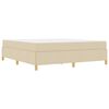 vidaXL Struttura del letto con materasso Crema 180 x 200 cm Tessuto