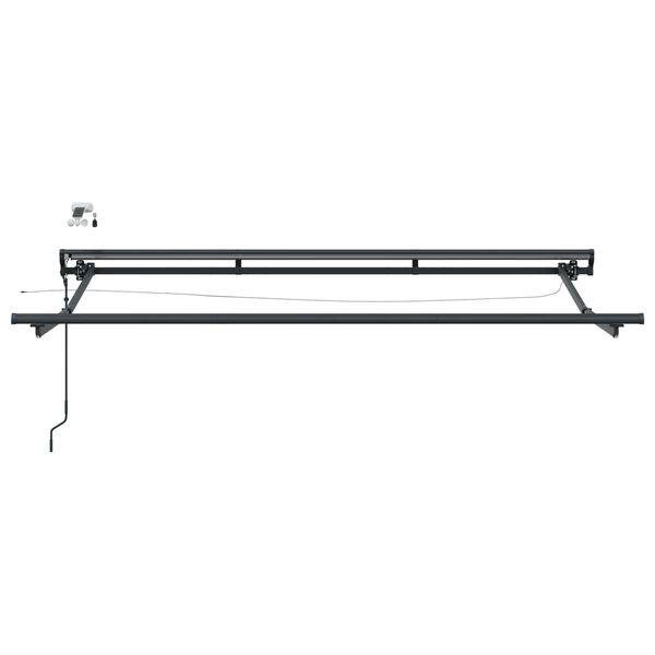 vidaXL Telaio tenda elettrica con LED Antracite 3 x 2 m Alluminio