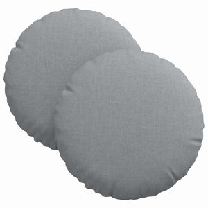 vidaXL Cuscini per Seduta 2 pcs Grigio chiaro &Oslash;30 x 13 cm Tessuto