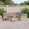 vidaXL Set Divano da Giardino 13 pcs Beige e Grigio Chiaro polyrattan