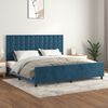 vidaXL Giroletto senza Materasso Blu Scuro 200x200 cm in Velluto