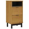 vidaXL Comodino FLAM 40x35x80 cm in Legno Massello di Pino