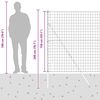 vidaXL Recinzione con Posto Grigio 1,5 x 10 m Acciaio