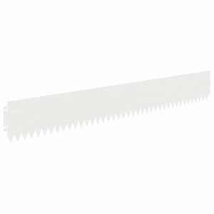 vidaXL Bordura per Prato 30 pcs 103 x 15 cm Acciaio Bianco