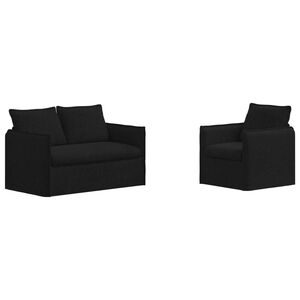 vidaXL Divano 2 pcs Nero