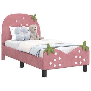 vidaXL Struttura letto per bambini con testata Rosa 70 x 140 cm