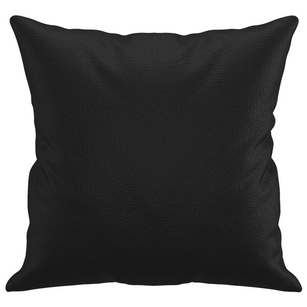 vidaXL Cuscini Decorativi 2pz Nero 40x40 cm in Similpelle