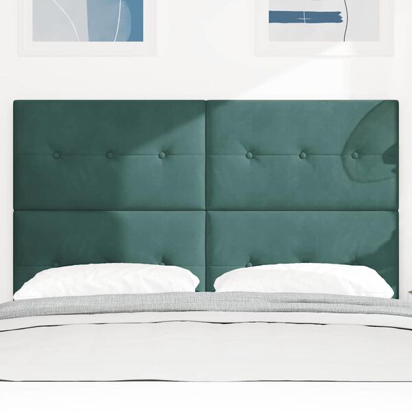 vidaXL Testiera LED con luci a strisce a LED Verde 160 cm Poliestere