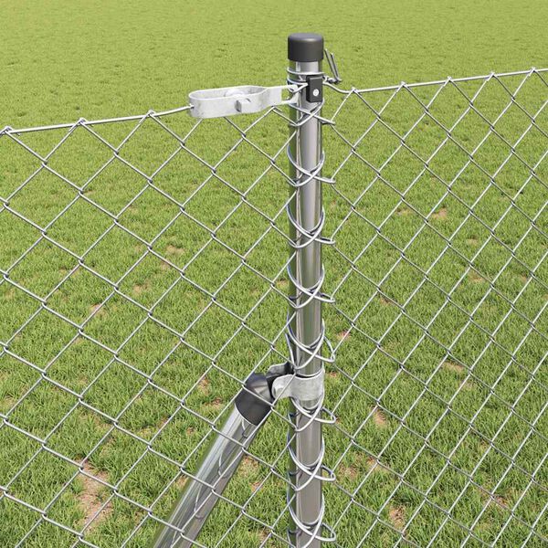 vidaXL Palo della recinzione Argento 10 x 1,4 m (rete 40 x 40 mm)