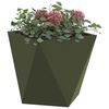 vidaXL Fioriera 2 pcs Verde oliva 30 x 30 x 30 cm Acciaio