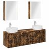 vidaXL Set di Armadi da Bagno 5 pz Rovere Fumo Legno ingegnerizzato