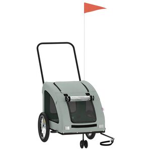 vidaXL Rimorchio da Bici per Animali Grigio Oxford e Ferro