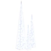 vidaXL Set Coni di Luce LED Acrilico Decorativo Blu 60/90/120 cm