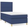 vidaXL Giroletto a Molle con Materasso Blu 80x200 cm inTessuto
