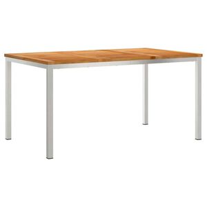 vidaXL TavolodaPranzo Marrone 150 x 90 x 75 cm Legno di teak solido