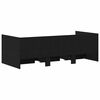 vidaXL Struttura di daybed con cassetti Rovere nero 90 x 190 cm