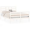 vidaXL Giroletto Bianco in Legno Massello 120x190 cm Small Double