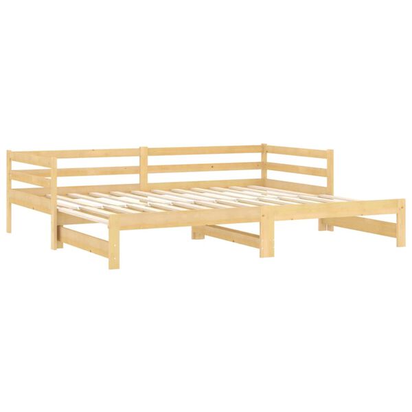 vidaXL Dormeuse Estraibile 2x(90x200) cm in Legno Massello di Pino