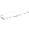 vidaXL Piano Bagno Marrone 200x50x(2-4) cm Legno Massello Trattato