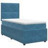 vidaXL Letto box spring con materasso Blu 80 x 200 cm Velluto